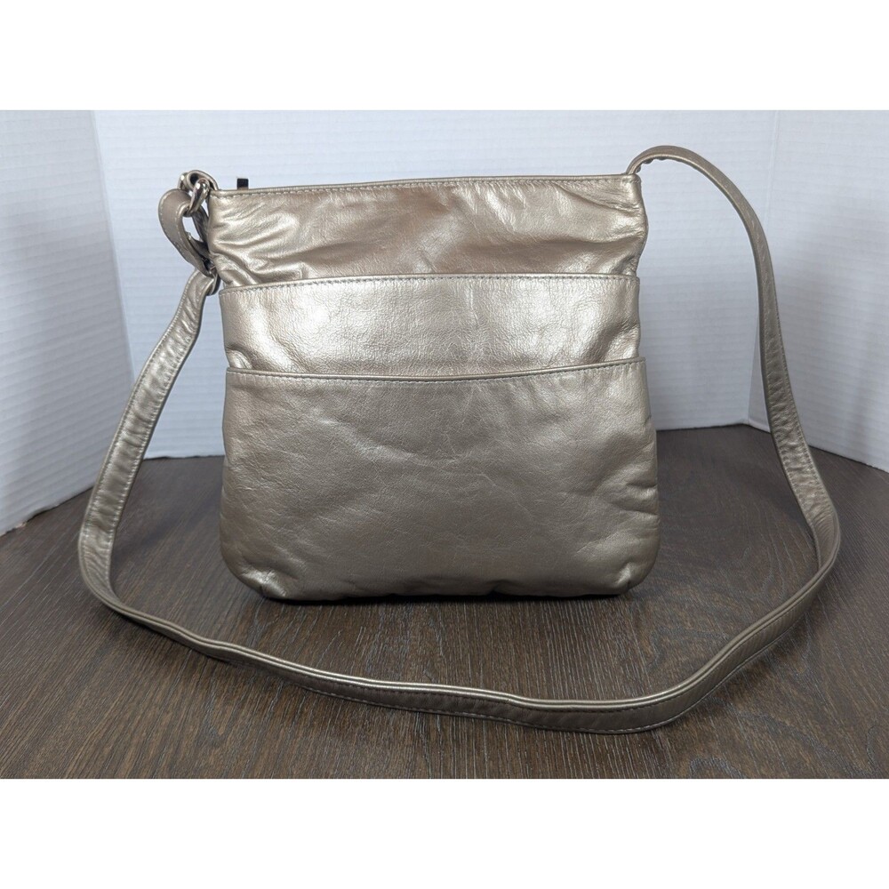 Metallic Silver Crossbody Bag for Women